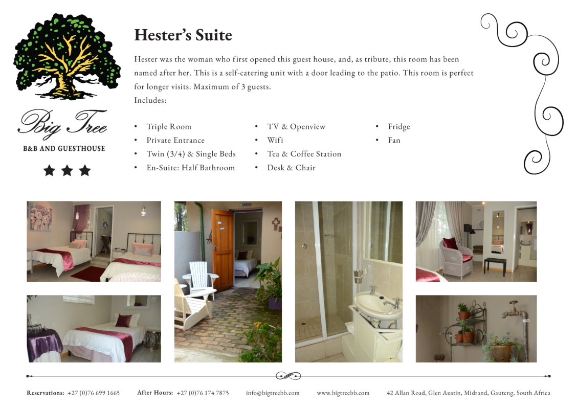 Hester Suite - Accommodation Midrand
