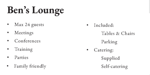 Bens Lounge - Conference Venues - Midrand